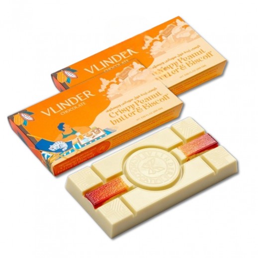 Dubai Trendy Habba Crispy Peanut Butter & Biscoff Chocolate Bar by Vlinder 2 x 240 g