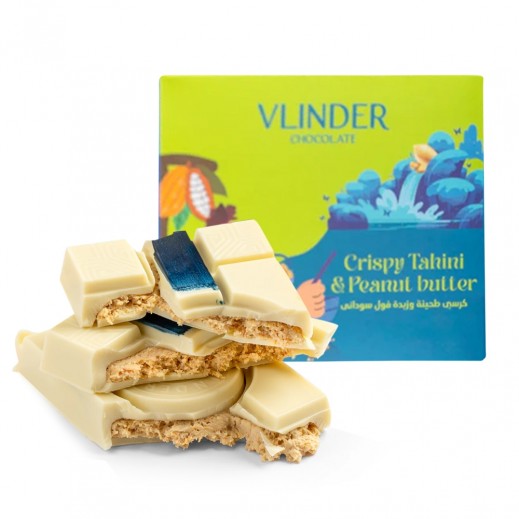 Dubai Trendy Habba Small Crispy Tahini & Peanut Butter Chocolate Bar by Vlinder 90 g - delivered by Taw9eel Fast