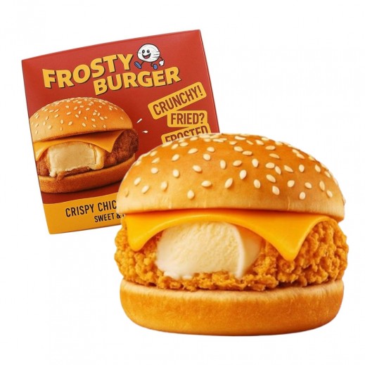 Frosty Burger Crispy Chicken Burger Ice Cream 100g