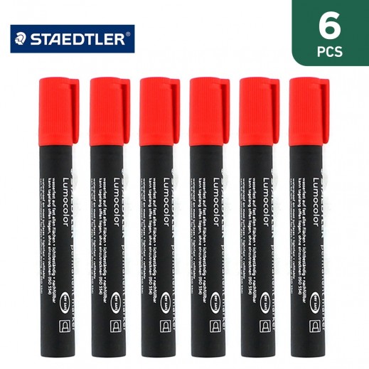 Staedtler Permanent Marker Pen Red - 6 Pieces
