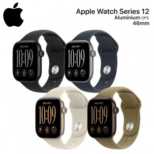 Apple Watch Series 12 GPS 46mm Aluminum Case – M L - delivered by Taw9eel within 2 Business Days