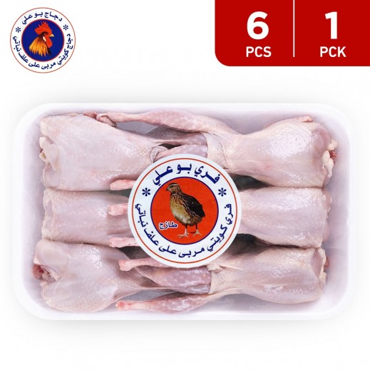 Buy BUALI Frozen whole Quail 6 Pieces | توصيل Taw9eel.com