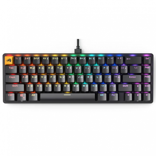 Glorious 65% Pre Built Keyboard Arabic -Black - delivered by Taw9eel within 2 Business Days