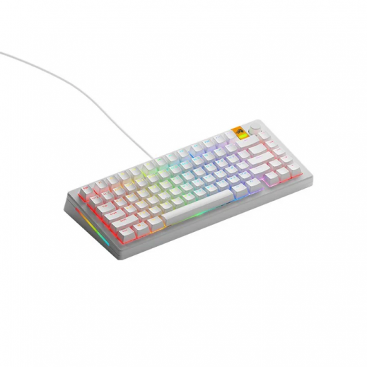 Glorious GMMK 3 HE 75% Prebuilt Wired Mechanical Gaming Keyboard Arabic - White - delivered by Taw9eel within 2 Business Days