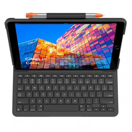 Logitech Slim Folio for iPad Air 3rd Generation -Graphite - delivered by Taw9eel within 2 Business Days