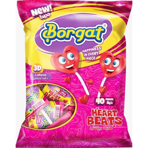 Borgat Lollipop Heart Beats Candies 40 x 14 g - delivered by Taw9eel Fast