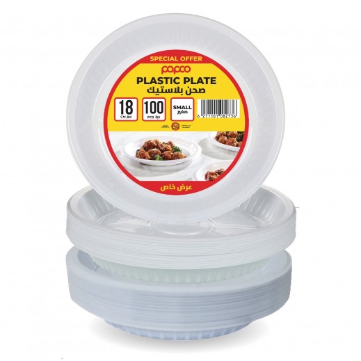 Papco Plastic Round Plate - 2 x 50 Pieces - delivered by Taw9eel Fast
