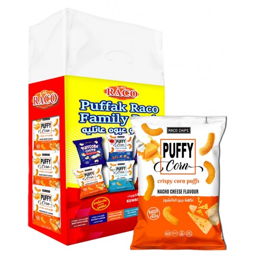 Raco Crispy Corn Puffs Nacho Cheese Flavour 12 x 20 g