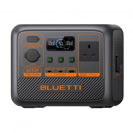 Bluetti AC50P Portable Power Station 700W 504Wh - delivered by Taw9eel within 2 Business Days