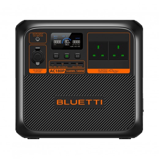 Bluetti AC180P Solar Portable Power Station 1800W 1440Wh - delivered by Taw9eel within 2 Business Days