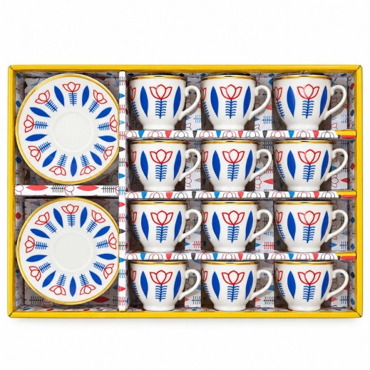 Traditional Coffee Cups Set 12 Pieces