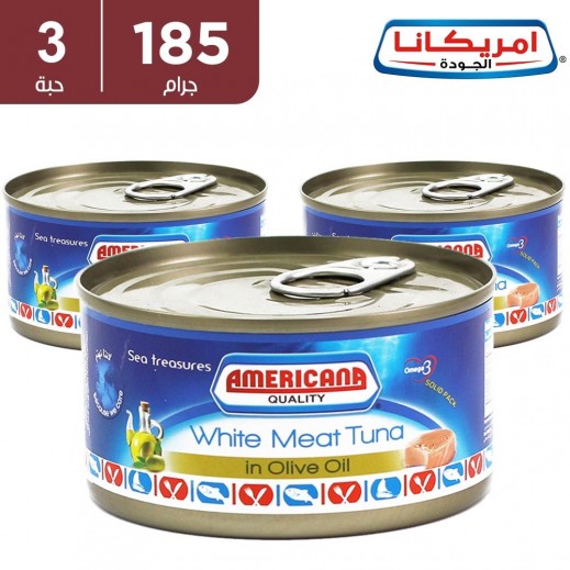 Americana White Meat Tuna in Olive Oil 3 x 185 gms