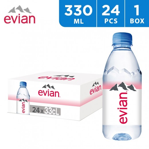Evian Natural Mineral Water 24 x 330 ml - delivered by Taw9eel Fast