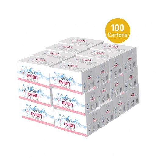 Evian Natural Mineral Water 24 x 500 ml - 100 Cartons - delivered by Taw9eel Wholesale Within 8 Working Hours