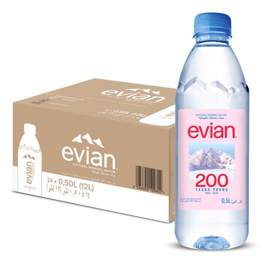Evian Natural Mineral Water 24 x 500 ml