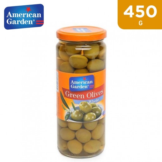 American Garden Whole Green Olives (450 g) - delivered by Taw9eel Fast
