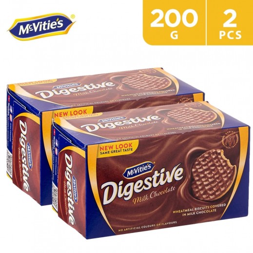 McVitie's Digestive Milk Chocolate Biscuits 2 x 200 g - delivered by Taw9eel Fast