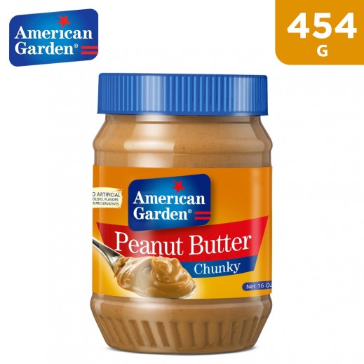 American Garden Chunky Peanut Butter 454 g - delivered by Taw9eel Fast