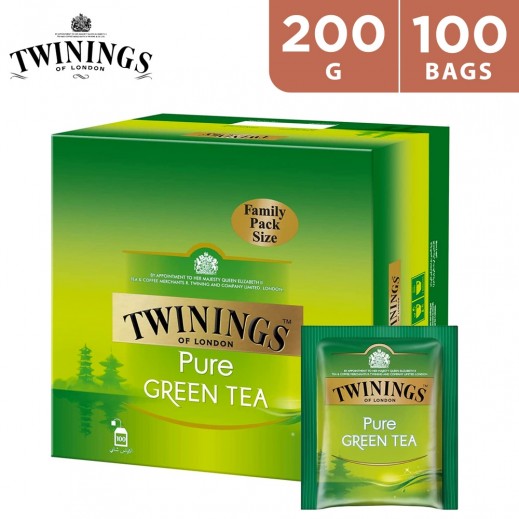 Twinings Pure Green Tea 100 Teabags 200 g (Family Pack)