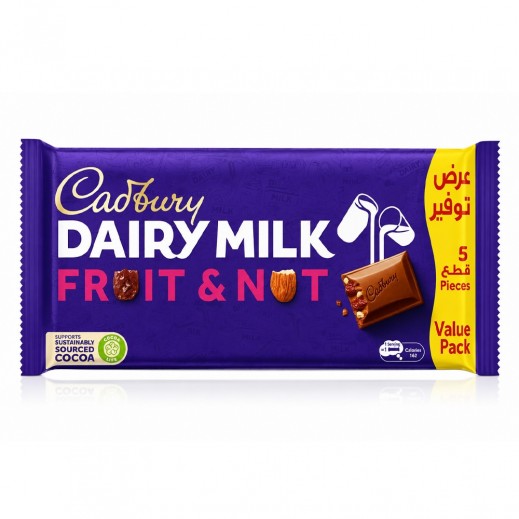 Cadbury Dairy Milk Fruit & Nut Chocolate Bar 5 x 32g