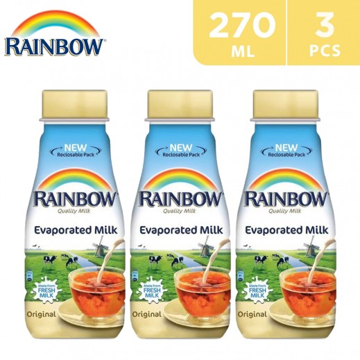 Rainbow Original Evaporated Milk 3 x 270 ml
