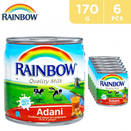 Rainbow Adani Evaporated Milk Tin 6 x 170 g