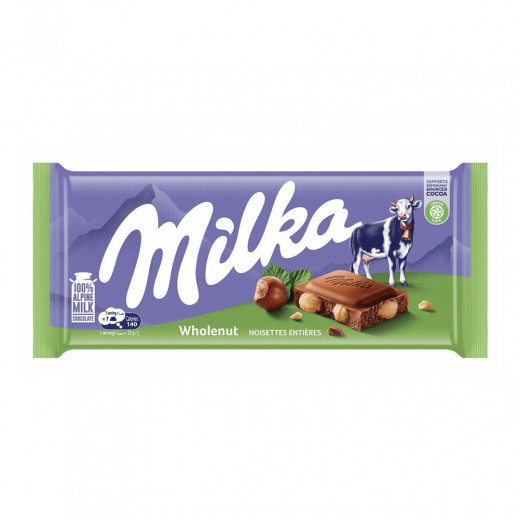 Milka Wholenut Chocolate 85 g - delivered by Taw9eel Fast
