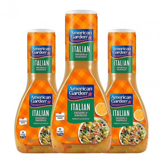 American Garden Italian Dressing and Marinade 3 x 267ml