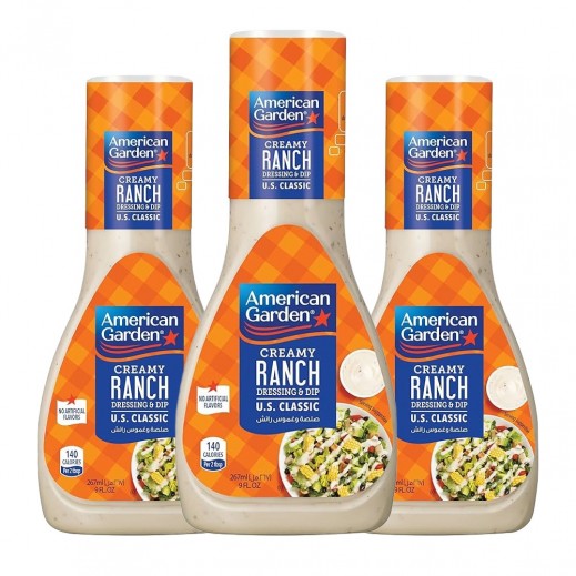 American Garden Ranch Dressing and Dip 3 x 267ml