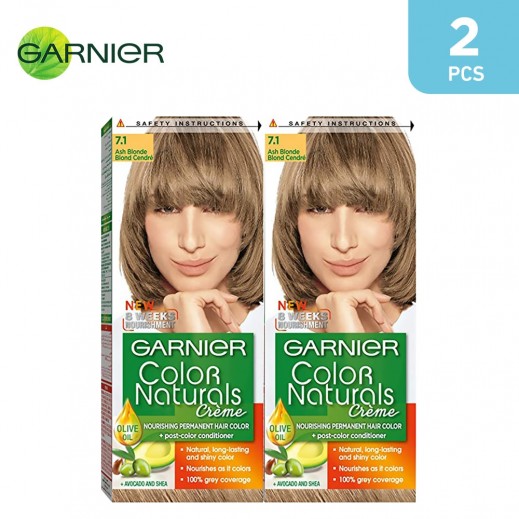 Garnier Colour Naturals 7.1 Ash Blonde Hair Color Twin Pack  - delivered by Taw9eel Fast