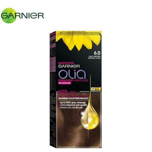 Garnier Innovation Olia Permanent Hair Color No Ammonia Light Brown 6.0 - delivered by Taw9eel Fast