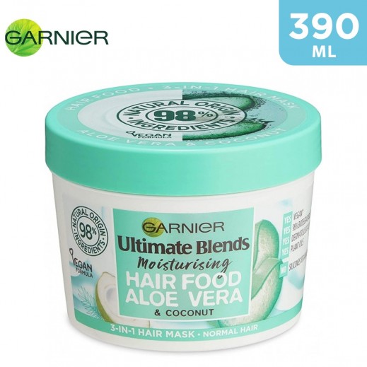 Garnier Ultimate Blends Hair Food 3 in 1 Hair Mask 390 ml - delivered by Taw9eel Fast