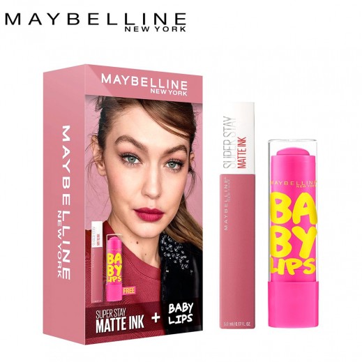 Maybelline New York Longwear Matte Lipstick and an essential lip Balm