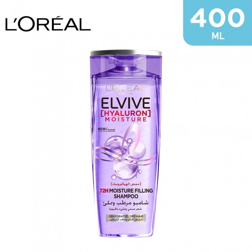 L'Oreal Elvive Hyaluron 72H Moisture Filling Shampoo 400 ml - delivered by Taw9eel Fast