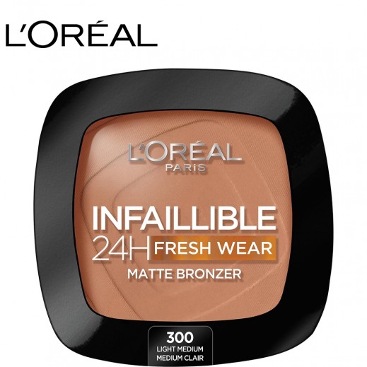 L'Oreal Infaillible 24H Fresh Wear Matte Bronzer Powder 9 g - 300 Light Medium