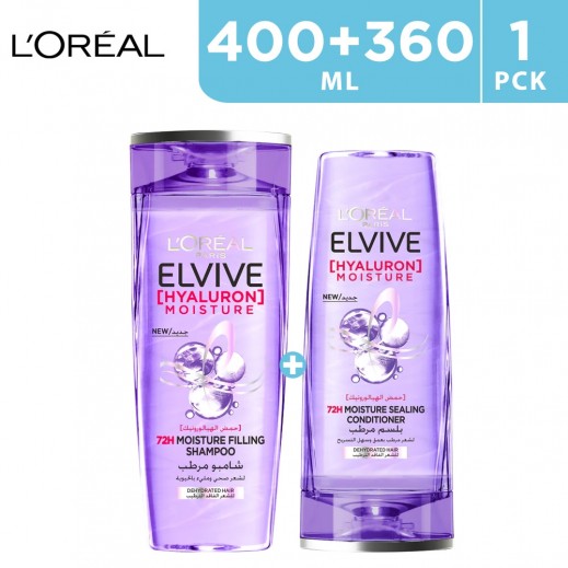 L'Oreal Elvive Hyaluron 72H Moisture Filling Shampoo 400 Ml + Conditioner 360 Ml