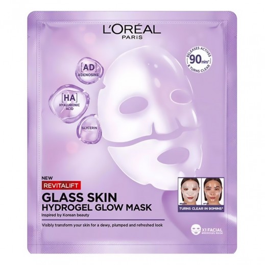  L'Oreal Revitalift Glass Skin Hydrogel Glow Mask 25g