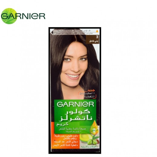 Garnier Colour Naturals 3 Dark Brown Hair Color - delivered by Taw9eel Fast