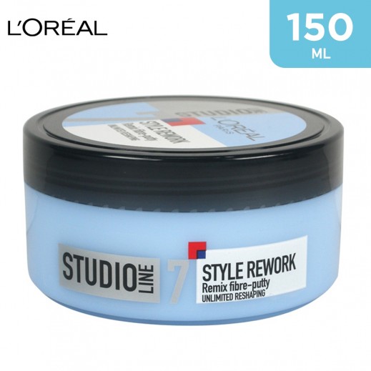 L'Oreal Paris Studio Line Hair Style Rework Remix Fibre Putty 150 ml - delivered by Taw9eel Fast