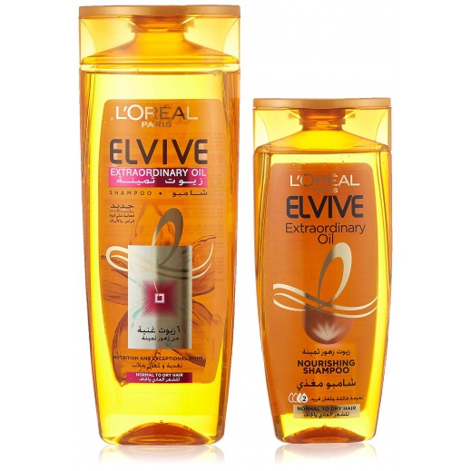 L'Oréal Elvive Extraordinary Oil Nourishing Shampoo (400 ml + 200 ml Free)   - delivered by Taw9eel Fast
