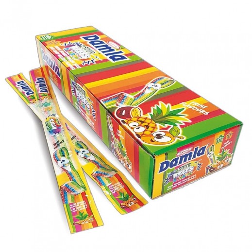 Tayas Damla Sour Belts Rainbow Jelly Candy 300g