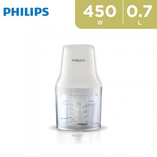 Philips Daily Collection .7L Chopper 450W - White - delivered by Taw9eel Fast