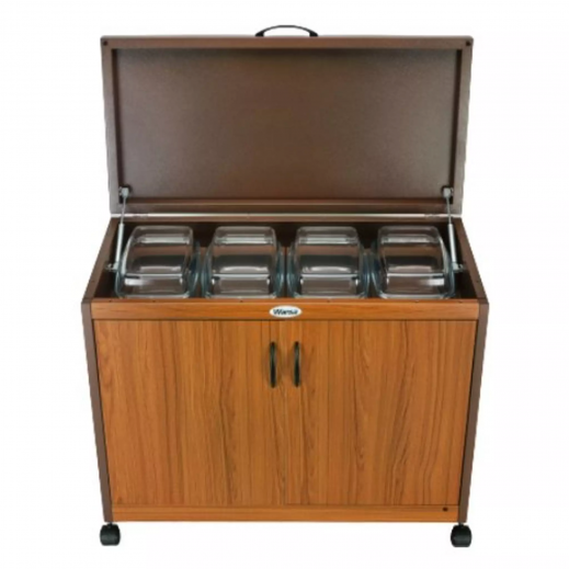 Wansa Trolley Teak 4 Dishes  - delivered by Xcite within 3 working days