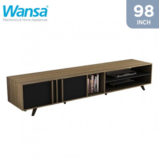 Wansa 98-Inch Stand TV - Brown - delivered by Xcite within 3 working days
