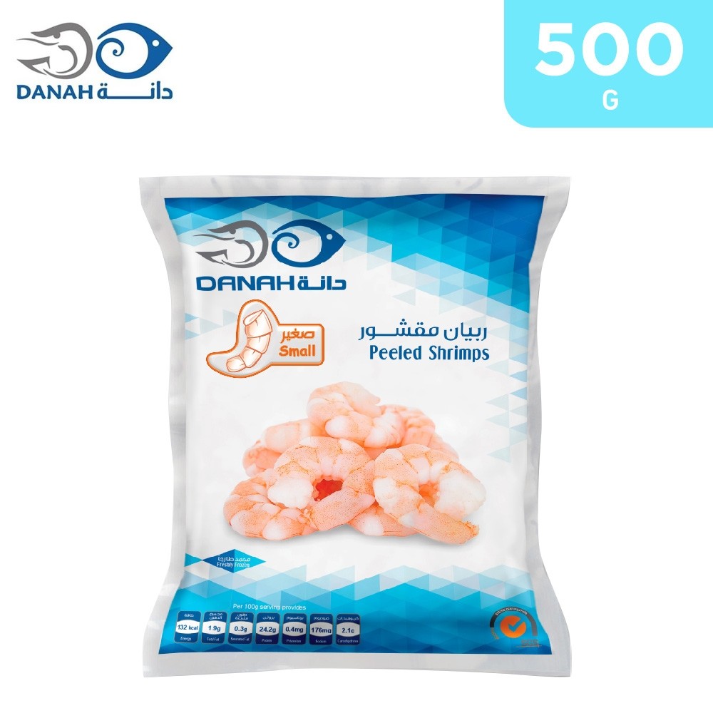 Danah Frozen Small Peeled Shrimps 500 g