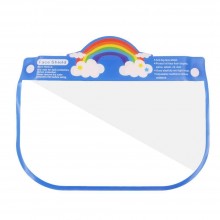 Rainbow With Cloud Design Face Shield For Kids