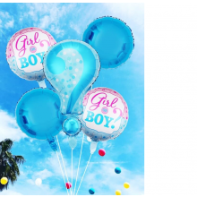 Baby Shower Party balloon Set Multi-Color 7 Pieces (20 X 15 cm)