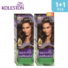 Wella Koleston Naturals Medium Brown 4/0 1 + 1 Free