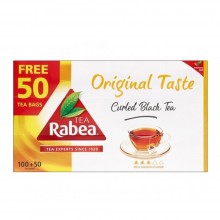 Rabea Tea Original Curled Black Tea 100 Teabags + 50 Teabags Free