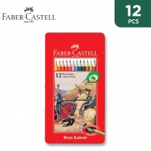 Faber Castell Redline Classic Col Penciles 12 Long Tin Case